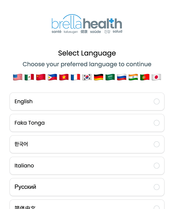 select language